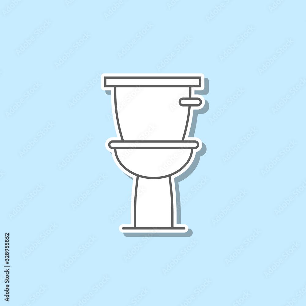 Poster toilet sticker icon. simple thin line, outline vector of web icons for ui and ux, website or mobile 