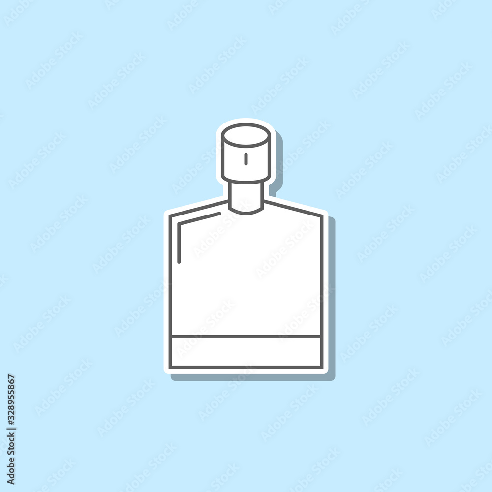 Poster empty toothpaste sticker icon. simple thin line, outline vector of web icons for ui and ux, website 