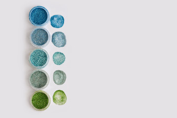 glitter for nail design on a white background