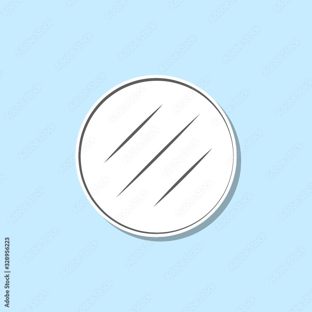 Aufkleber bread logo sticker icon. simple thin line, outline vector of web icons for ui and ux, website or mob