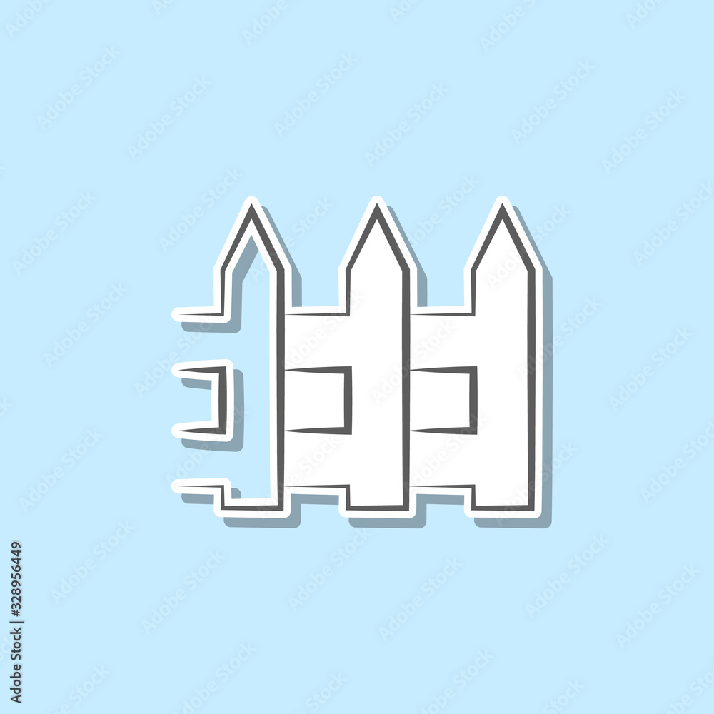 Aufkleber fence sticker icon. simple thin line, outline vector of web icons for ui and ux, website or mobile a