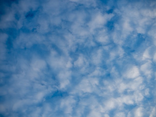 Blue sky white clouds background wallpaper picture. Can be used for meteorology or religion illustration/ Good weather sunny day.