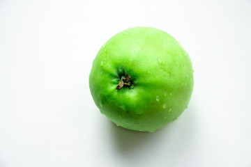 juicy green apple close-up, grade - Golden