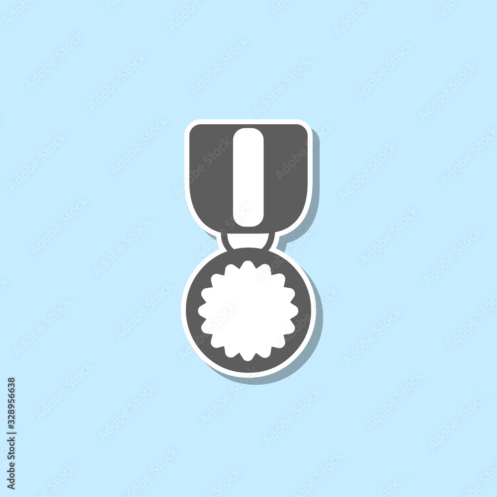Aufkleber medal sticker icon. simple thin line, outline vector of web icons for ui and ux, website or mobile a