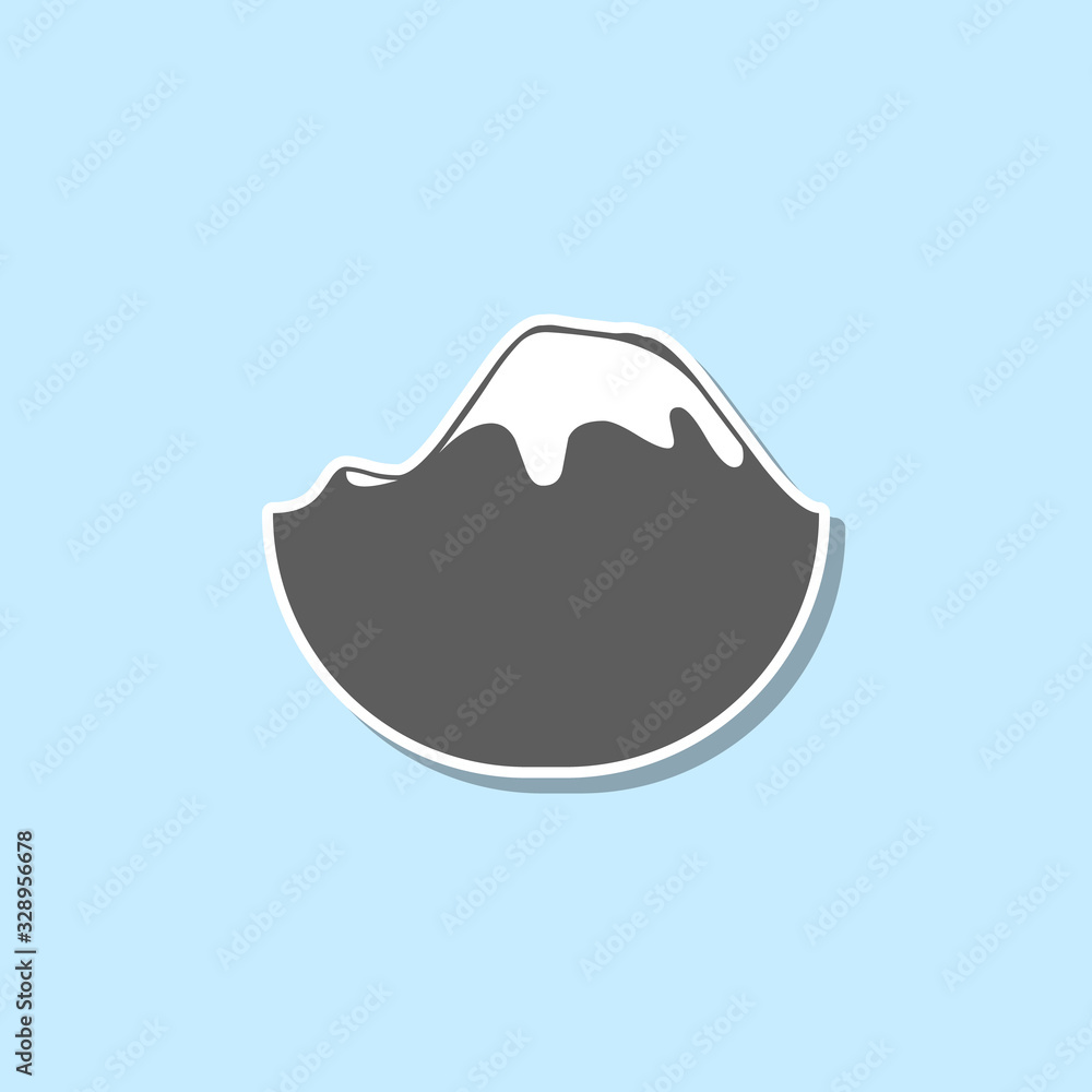 Poster the mountains sticker icon. simple thin line, outline vector of web icons for ui and ux, website or 
