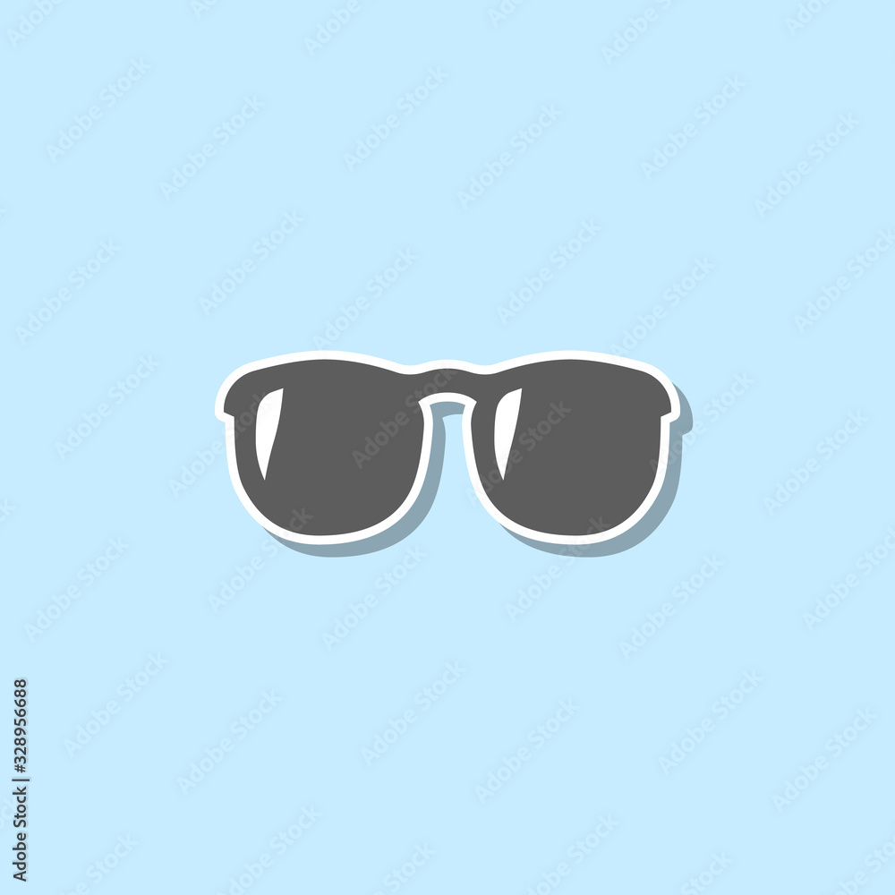 Aufkleber sunglasses sticker icon. simple thin line, outline vector of web icons for ui and ux, website or mob
