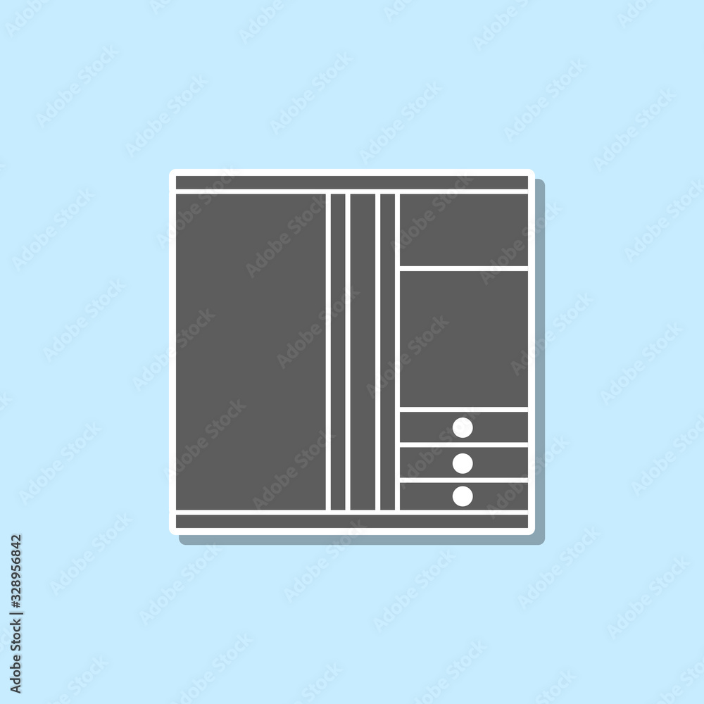 Poster cupboard sticker icon. simple thin line, outline vector of web icons for ui and ux, website or mobil