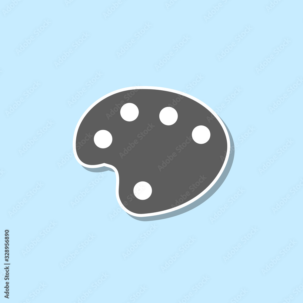 Poster watercolor sticker icon. simple thin line, outline vector of web icons for ui and ux, website or mob