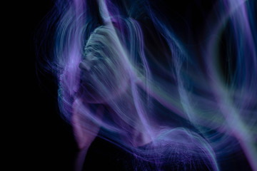 Obraz premium freezlight new photo art direction, long exposure photo without photoshop, light drawing at long exposure