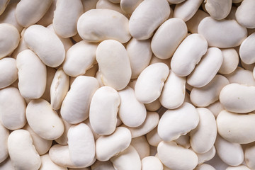 fresh organic natural beans on a white background
