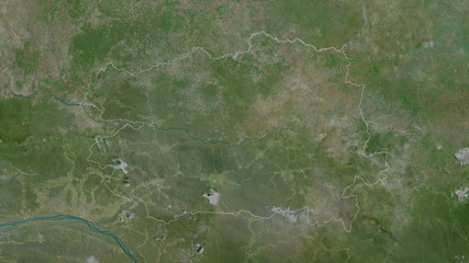 Bas-Uele, Democratic Republic of the Congo - outlined. Satellite