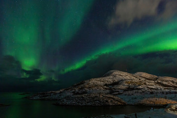 Northern lights on the arctic sky