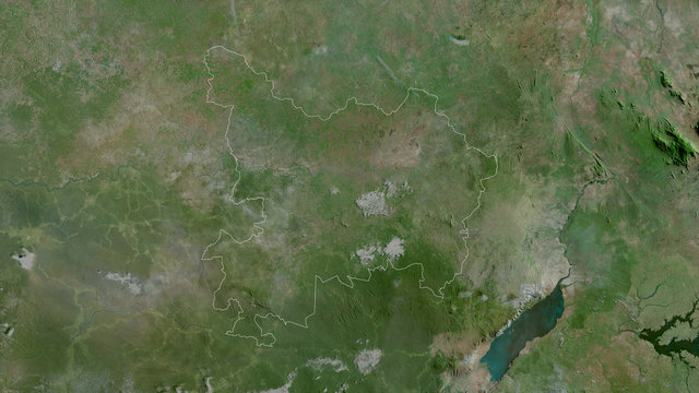 Haut-Uele, Democratic Republic of the Congo - outlined. Satellite