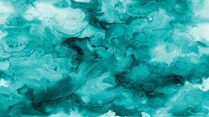 Fototapeta na wymiar Turquoise watercolor vintage grunge background with space for text or image for banner. website and graphic art project