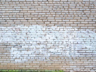 Unevenly colored brick wall texture
