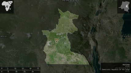 Maniema, Democratic Republic of the Congo - composition. Satellite