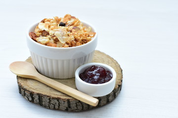 soja, coconut, peanuts, honey, flakes, granola, delicious, oat, vegan, ingredient, seed, cereal, sweet, nutrition, snack, natural, organic, healthy, grain, food, muesli