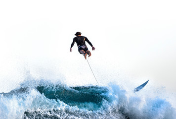Surfer wiping out, Sydney Australia
