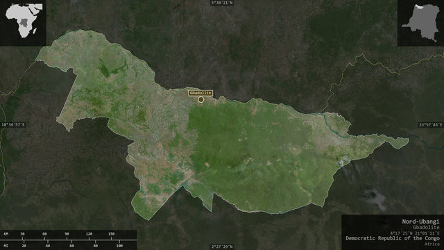 Nord-Ubangi, Democratic Republic of the Congo - composition. Satellite