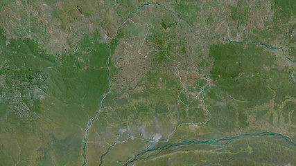Sud-Ubangi, Democratic Republic of the Congo - outlined. Satellite