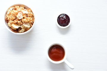 soja, coconut, peanuts, honey, flakes, granola, delicious, oat, vegan, ingredient, seed, cereal, sweet, nutrition, snack, natural, organic, healthy, grain, food, muesli