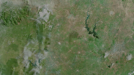 Sassandra-Marahoué, Côte d'Ivoire - outlined. Satellite