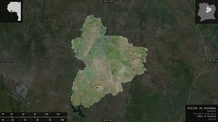 Vallée du Bandama, Côte d'Ivoire - composition. Satellite