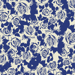 Romantic Roses,Leaves, Botanical Florals. Liberty style. fabric, covers, manufacturing, wallpapers, print, gift wrap.