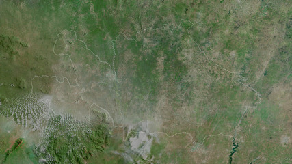 Woroba, Côte d'Ivoire - outlined. Satellite