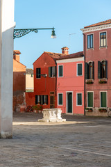 Central Square in the Village of Malamocco, Lido District, Venice/Italy