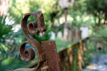 Iron Fences of the Jewish Cemetery on Lido Island, District of Venice/Italy