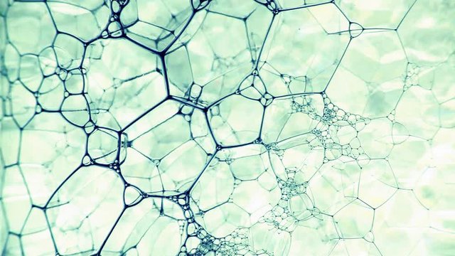 Beautiful pattern made of bubbles with ink