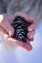 baby hand on white background