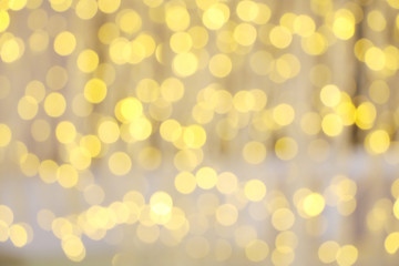 Christmas lights background. Abstract blurred colorful lights.