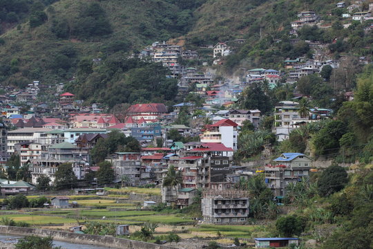 Das Bergdorf Bontoc in der Mounten Provinz, Kordilleren, Philippinen