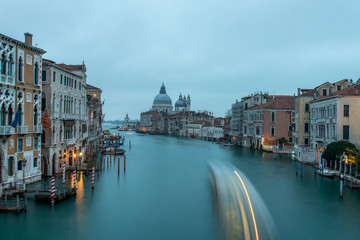 View on Canal Grande from Ponte dell' Accademia in the Early Morning, Venice/Italy