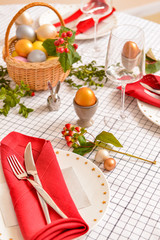Beautiful table setting for Easter celebration