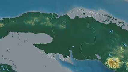 Matanzas, Cuba - outlined. Relief