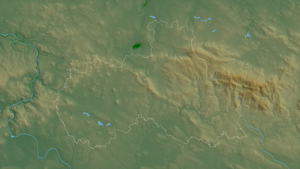 Liberecký, Czech Republic - outlined. Physical