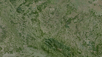 Plzeňský, Czech Republic - outlined. Satellite