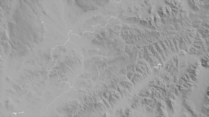 Zl&iacute;nsk&yacute;, Czech Republic - outlined. Grayscale