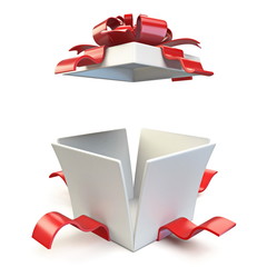 Opened gift box 3D