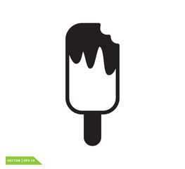 Ice cream icon vector logo flat style trendy