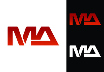 M A MA Initial Letter Logo design vector template, Graphic Alphabet Symbol for Corporate Business Identity