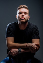 Attractive trendy man