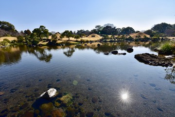 Fototapeta na wymiar 熊本の水前寺公園