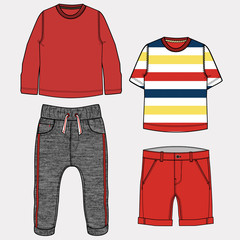 clothing fabric isolated template illustration.