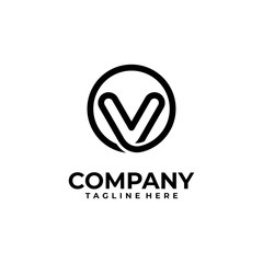 initial letter V logo design vector inspiration