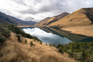 beautiful reflections at Moke Lake in Queenstown