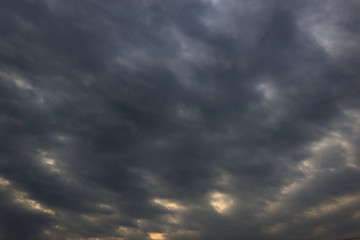 dramatic sky with clouds